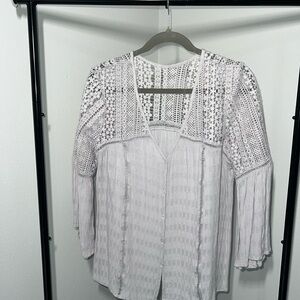 Elegant White Crochet Women's Top